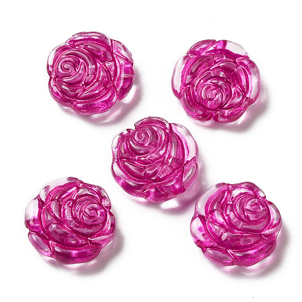 

PandaHall Transparent Acrylic Beads, Flower, Camellia, 13x13.5x4.5mm, Hole: 1.6mm, about: 950pcs/500g Acrylic Flower Pink