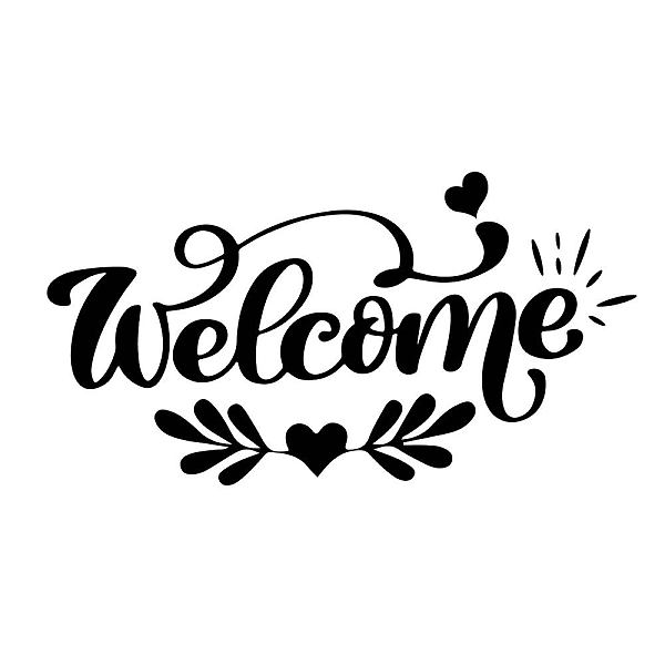 PandaHall SUPERDANT Welcome Wall Decals Family Wall Stickers Quotes Word Sayings Wall Sticker Family Welcome Sign for Door Living Room Home...