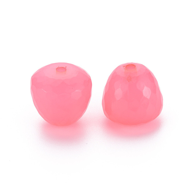

PandaHall Transparent Acrylic Beads, Dyed, Faceted, Teardrop, Hot Pink, 15x14.5mm, Hole: 2mm, about 243pcs/500g Acrylic Teardrop