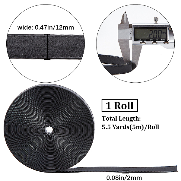 Gorgecraft 4.75-5 M Flaches Kunstlederband