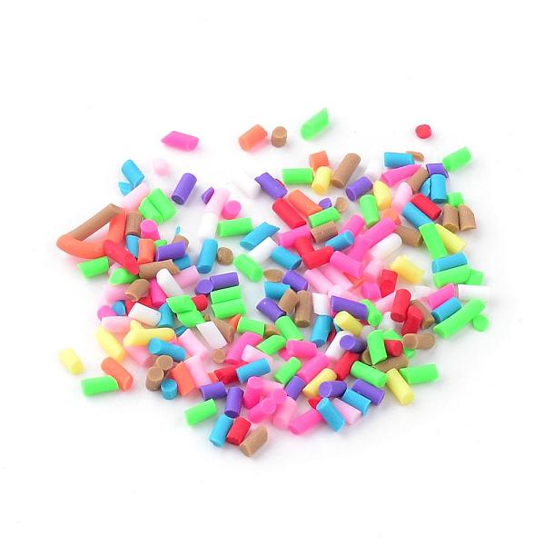 

PandaHall Handmade Polymer Clay Beads, Undrilled/No Hole Beads, Column, Colorful, 1~9x1mm Polymer Clay Column