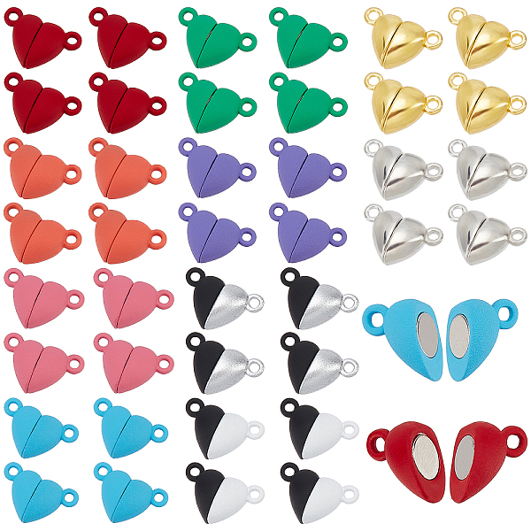 40 Sets 10 Colors Alloy Magnetic Clasps