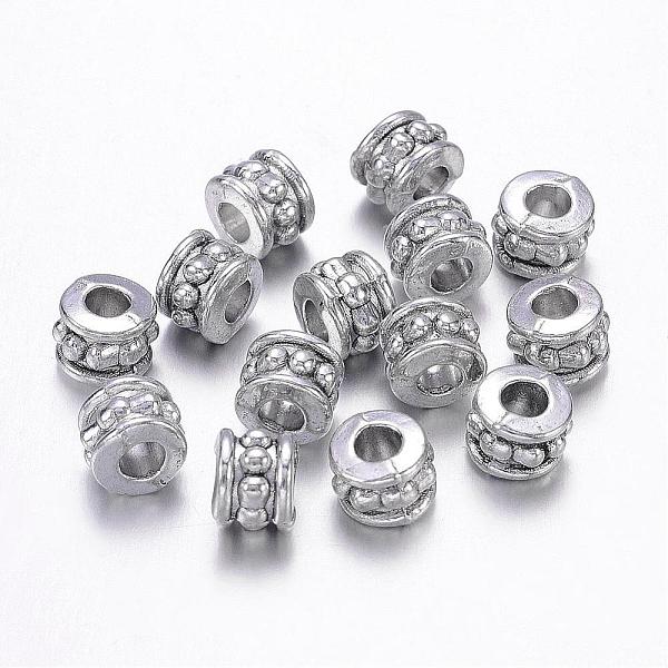 

PandaHall Tibetan Style Alloy Beads, Lead Free & Nickel Free & Cadmium Free, Column, Antique Silver, about 6mm in diameter, 4.5mm thick...