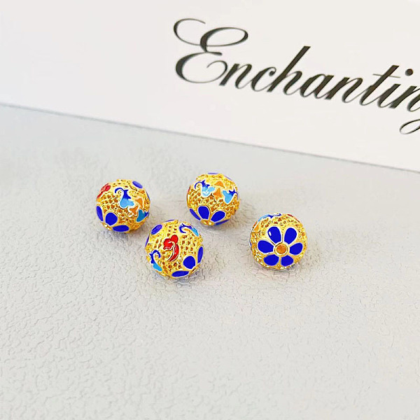 

PandaHall Brass Enamel Beads, Round, Golden, Bat, 12mm Brass+Enamel Bat