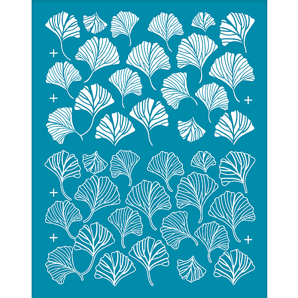 

PandaHall Silk Screen Printing Stencil, for Painting on Wood, DIY Decoration T-Shirt Fabric, Ginkgo Leaf Pattern, 100x127mm Nylon Leaf Cyan