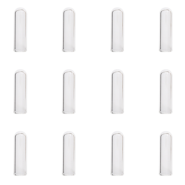 

PandaHall 12Pcs Transparent Glass Straw Dustproof Covers, Reusable Drinking Straw Tips Cap, Arch, Clear, 38.5x12mm Glass Arch Clear
