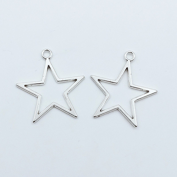 

PandaHall Tibetan Style Alloy Pendants, Star, 35.5x33x1.5mm, Hole: 2mm Alloy Star