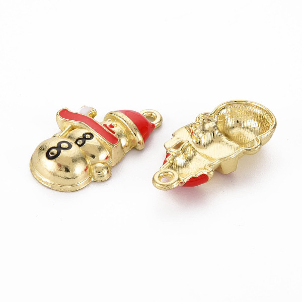 

PandaHall Rack Plating Light Gold Alloy Enamel Pendants, Cadmium Free & Lead Free, Cat with Number 8, FireBrick, 16x25.5x5mm, Hole: 1.6mm..., Red