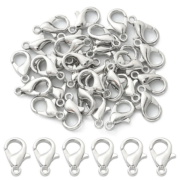 

PandaHall Zinc Alloy Lobster Claw Clasps, Parrot Trigger Clasps, Cadmium Free & Lead Free, Jewelry Making Findings, Platinum, 12x6mm, Hole...