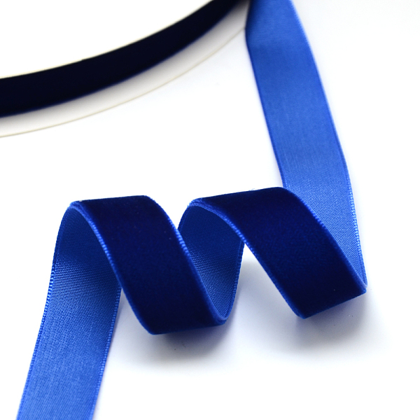 

PandaHall 1/8 inch Single Face Velvet Ribbon, Dark Blue, 1/8 inch(3.2mm), about 200yards/roll(182.88m/roll) Velvet None Blue