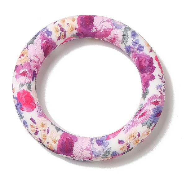 

PandaHall Silicone Beads, Ring, Medium Purple, 65x10mm, Hole: 3mm Silicone Ring