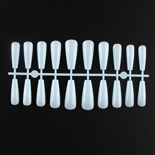 

PandaHall Solid Color Plastic Seamless Toe False Nail, Practice Manicure Nail Art Tool, Light Blue, 26~32x6~13mm, 20pcs/set. Plastic None