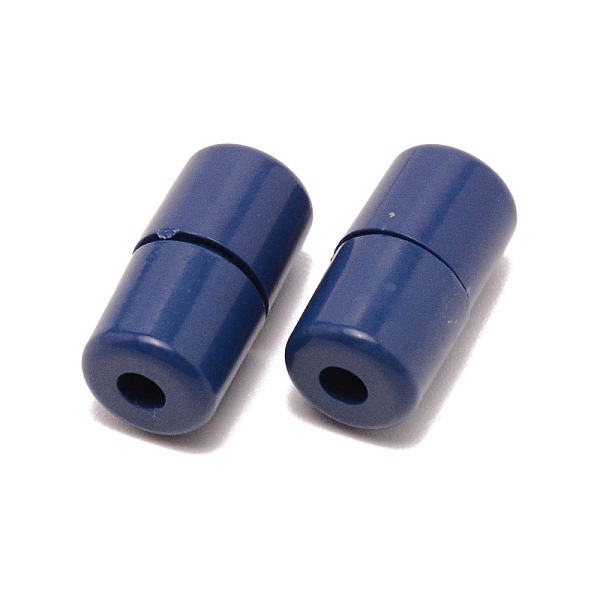 

PandaHall Plastic Screw Clasps, for Shoelace Buckles, Column, Dark Blue, 18x9.5mm, Hole: 3mm Plastic