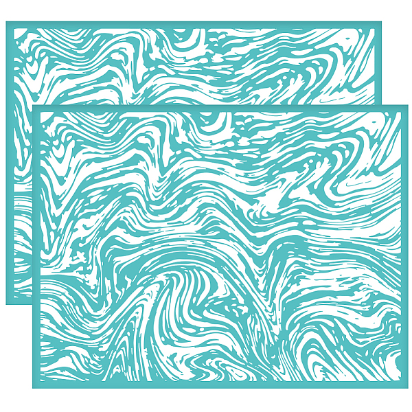

PandaHall Self-Adhesive Silk Screen Printing Stencil, for Painting on Wood, DIY Decoration T-Shirt Fabric, Turquoise, Marble Pattern...