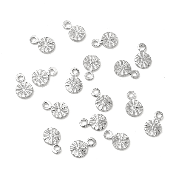 

PandaHall 304 Stainless Steel Charms, Flat Round Charm, Stainless Steel Color, 7x4.5x1mm, Hole: 1.2mm 304 Stainless Steel Flat Round
