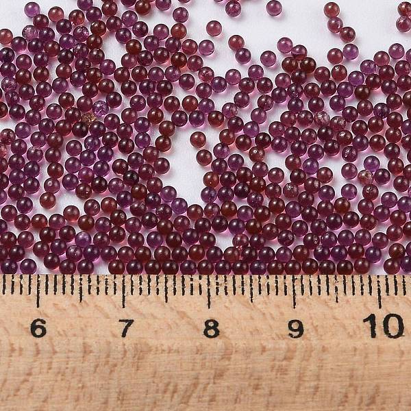 

PandaHall Natural Garnet Beads, No Hole, Round, 1.9~2mm Garnet Round