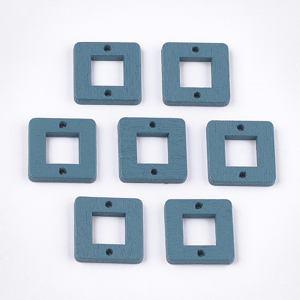 

PandaHall Painted Poplar Wood Links, Square, Steel Blue, 18x18x2.5mm, Hole: 1.5mm Wood Square Blue
