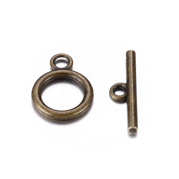 

PandaHall Tibetan Style Alloy Toggle Clasps, Antique Bronze Color, Lead Free & Nickel Free & Cadmium Free, Antique Bronze Color, Ring...