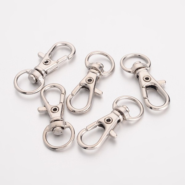 Alloy Swivel D Rings Lobster Claw Clasps