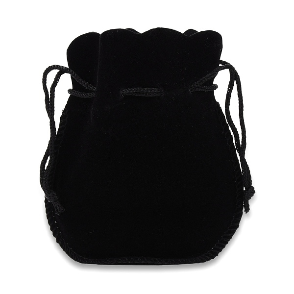 

PandaHall Velvet Jewelry Bag, Black, about 10cm wide, 12.5cm long Velvet Black