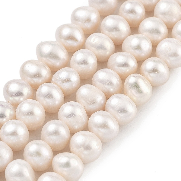 

PandaHall Natural Cultured Freshwater Pearl Beads Strands, Potato, Antique White, 6~7mm, Hole: 0.6mm, about 29pcs/strand, 6.69 inch(17cm)...