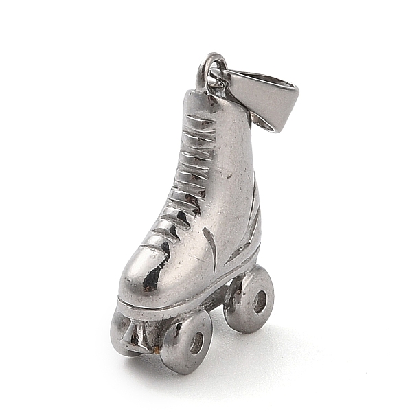 

PandaHall 304 Stainless Steel Pendants, Ice Skates Charm, Stainless Steel Color, 23.5x15.5x7mm, Hole: 7.5x3.3mm 304 Stainless Steel Shoes