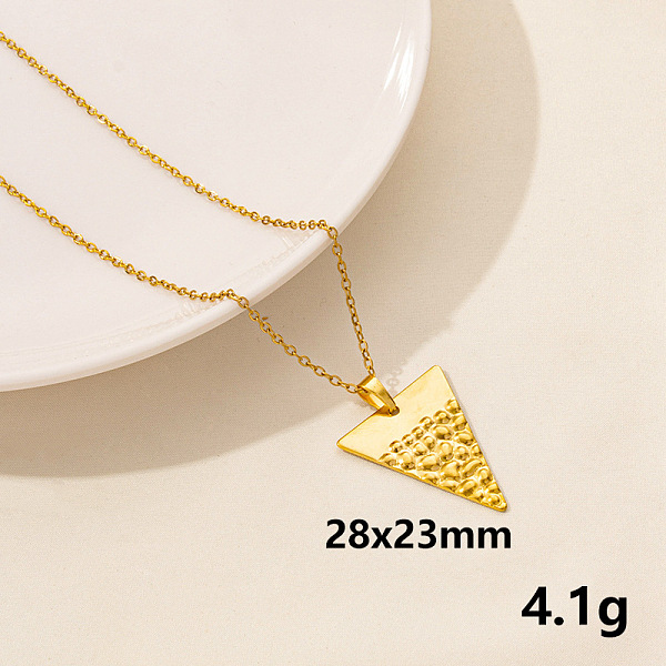 

PandaHall Stylish Stainless Steel Geometric Triangle Pendant Necklace for Women Stainless Steel Triangle