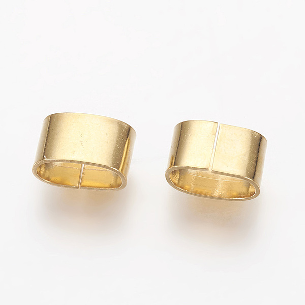 

PandaHall 201 Stainless Steel Slide Charms, Oval, Real 24K Gold Plated, 5x8.5x5mm, Hole: 4x7.5mm 201 Stainless Steel Oval