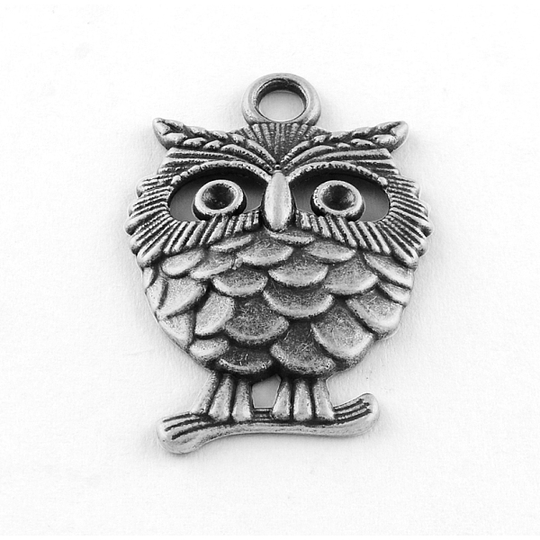 

PandaHall Tibetan Style Alloy Pendant Rhinestone Settings, Owl, Cadmium Free & Lead Free, Antique Silver, Fit For 2mm Rhinestone...