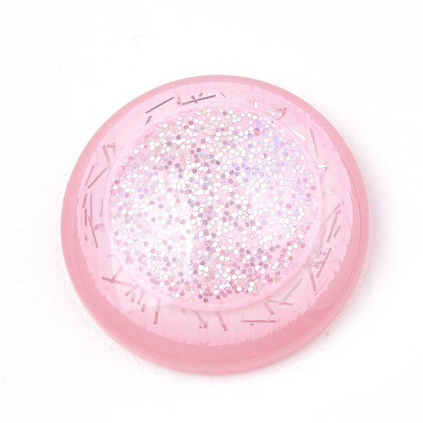 

PandaHall Resin Cabochons, with Glitter Powder, Half Round, Pink, 18x5mm Resin Half Round Pink