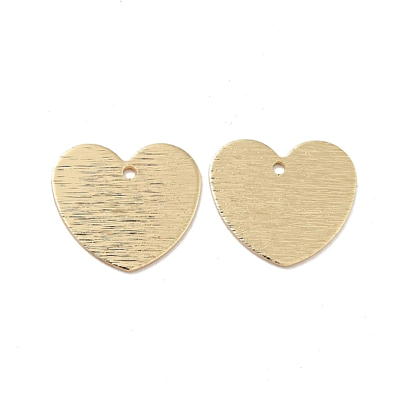 

PandaHall Rack Plating Brass Pendants, Long-Lasting Plated, Cadmium Free & Lead Free, Textured, Heart, Golden, 14x15.5x0.7mm, Hole: 1.2mm...