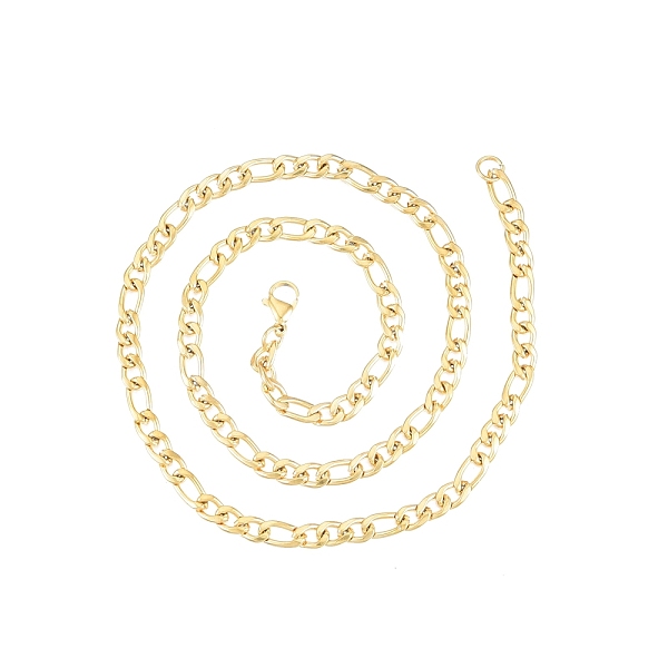 

PandaHall Men's 201 Stainless Steel Figaro Chains Necklace, Golden, 19.69 inch(50cm), Wide: 5mm 201 Stainless Steel