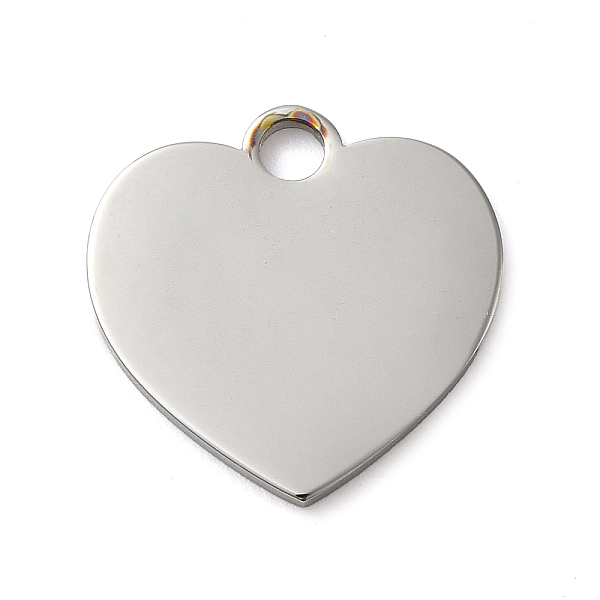

PandaHall 304 Stainless Steel Pendants, Stamping Blank Tag, Heart Charm, Stainless Steel Color, 20x20x1.5mm, Hole: 3mm 304 Stainless Steel...
