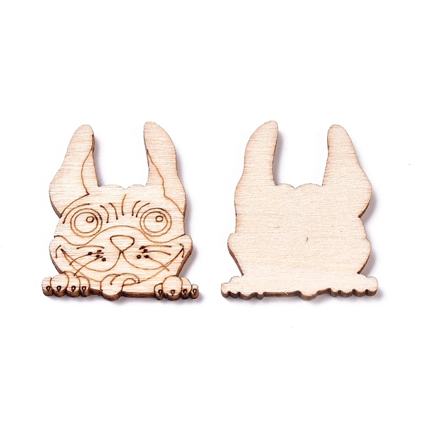 

PandaHall Laser Cut Wood Shapes, Unfinished Wooden Embellishments, Poplar Wood Cabochons, Pet, Blanched Almond, 12.5~35x18.5~36.5x2.5mm..., Orange