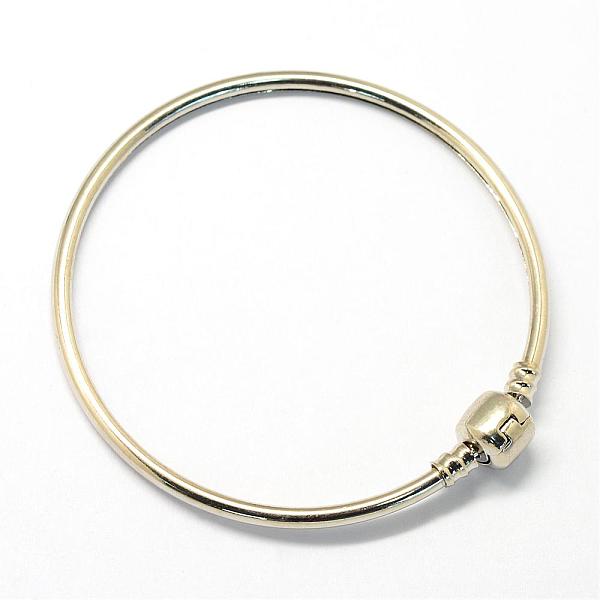 

PandaHall Alloy Bangle European Style Jewelry Making, Silver Color Plated, 60.5mm(2-3/8 inch) Alloy