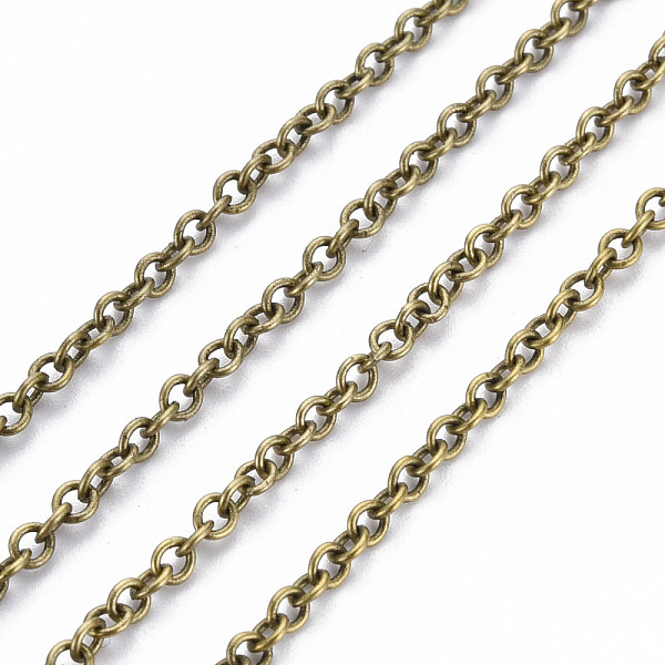 

PandaHall Brass Cable Chains, Unwelded, with Spool, Oval, Cadmium Free & Nickel Free & Lead Free, Antique Bronze, Link: 3x2.5x0.6mm Brass