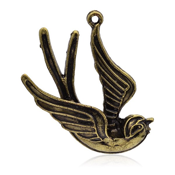 Swallow Tibetan Style Alloy Pendants