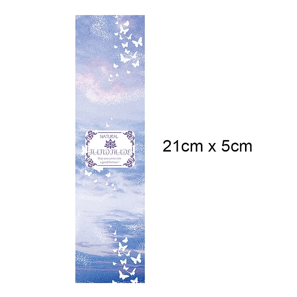 

PandaHall Starry Sky Theeme Handmade Soap Paper Tag, Both Sides Coated Art Paper Tape with Tectorial Membrane, for Soap Packaging, Rectangle..., Purple