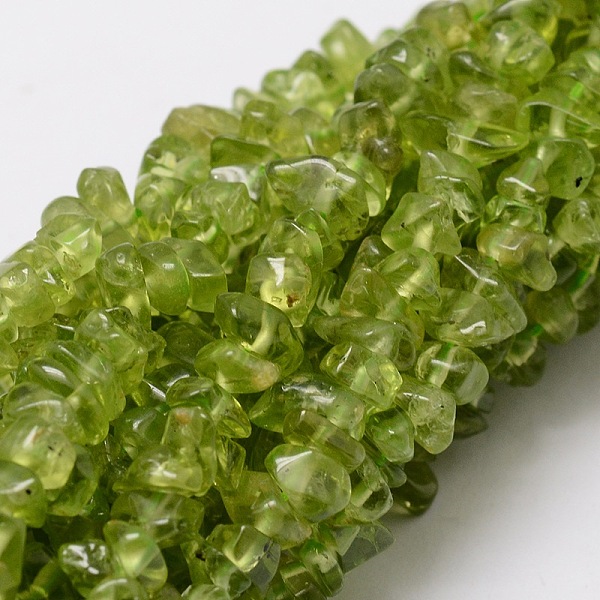 

PandaHall Natural Peridot Chip Bead Strands, 3~5x3~5mm, Hole: 1mm, about 32~32.5 inch Peridot Chip