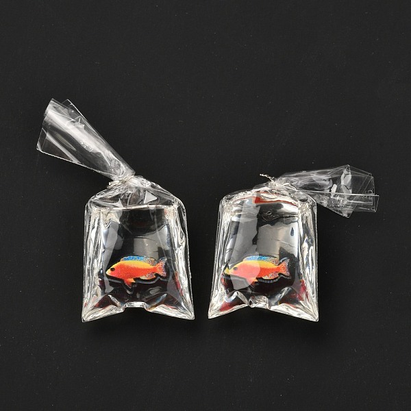 

PandaHall Resin Pendants with Iron Jump Ring, 3D Printed, Goldfish Bag, Dark Orange, 48~51x22.5~23x9~12mm, Hole: 3mm Iron+Resin Others