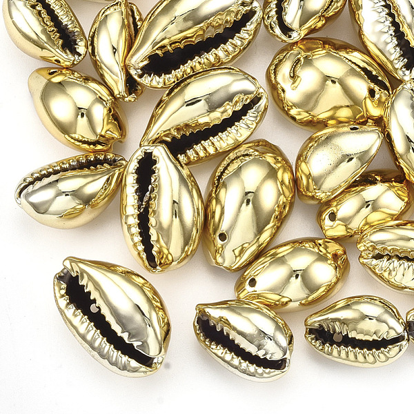 

PandaHall Cowrie Shell Pendants, with UV Plated, Gold, 15~20x9~14x7~10mm, Hole: 1mm Shell Shell Shape Gold