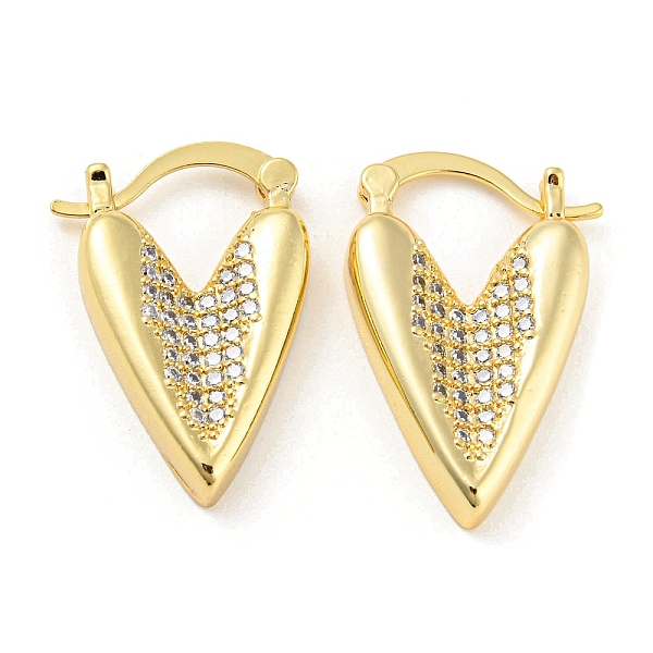 

PandaHall Brass Micro Pave Clear Cubic Zirconia Hoop Earrings, Long-Lasting Plated, Real 18K Gold Plated, Cadmium Free & Lead Free, Real 18K...