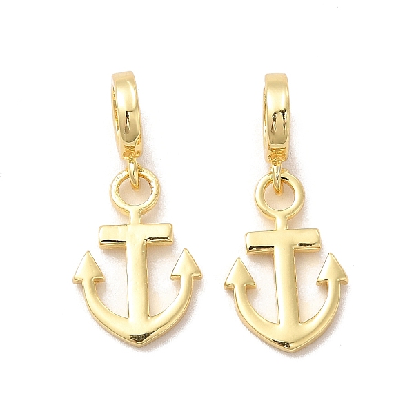 

PandaHall Rack Plating Brass European Dangle Charms, Large Hole Pendants, Cadmium Free & Lead Free, Anchor, Real 18K Gold Plated, 25mm...