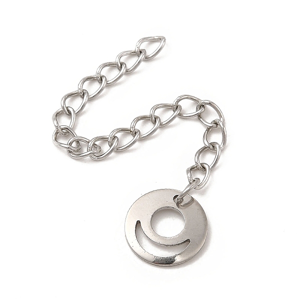 

PandaHall 304 Stainless Steel Curb Chain Extenders, End Chains with 201 Stainless Steel Donut Chain Tab, Stainless Steel Color, 60mm 304...