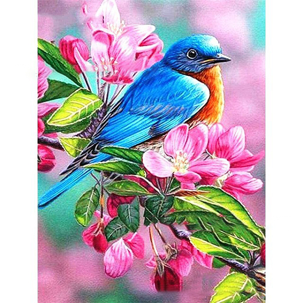 

PandaHall DIY Diamond Painting Kits, including Canvas, Resin Rhinestones, Diamond Sticky Pen, Tray Plate and Glue Clay, Bird, Colorful...