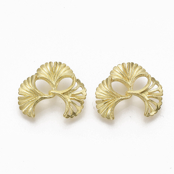 

PandaHall Brass Pendants, Nickel Free, Ginkgo, Raw(Unplated), 17x20x3mm, Hole: 1.6mm Brass Leaf