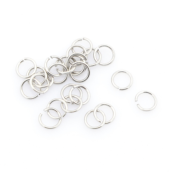 

PandaHall 304 Stainless Steel Open Jump Rings, Stainless Steel Color, 6x0.9mm, Inner Diameter: 4.2mm, about 5000pcs/bag 304 Stainless Steel