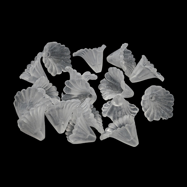 

PandaHall Transparent Acrylic Beads, Frosted, Flower, White, about 12mm wide, 12mm long, 1.8mm thick, hole: 1.5mm. about 1900pcs/500g...