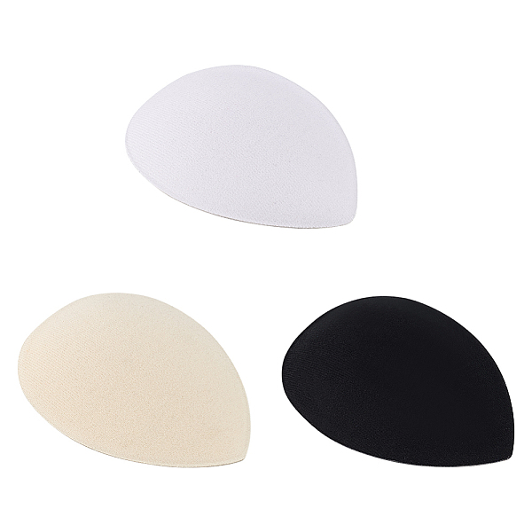 

PandaHall 6Pcs 3 Colors EVA Cloth Teardrop Fascinator Hat Base for Millinery, Mixed Color, 127x100x5mm, 2pcs/color Cloth Multicolor
