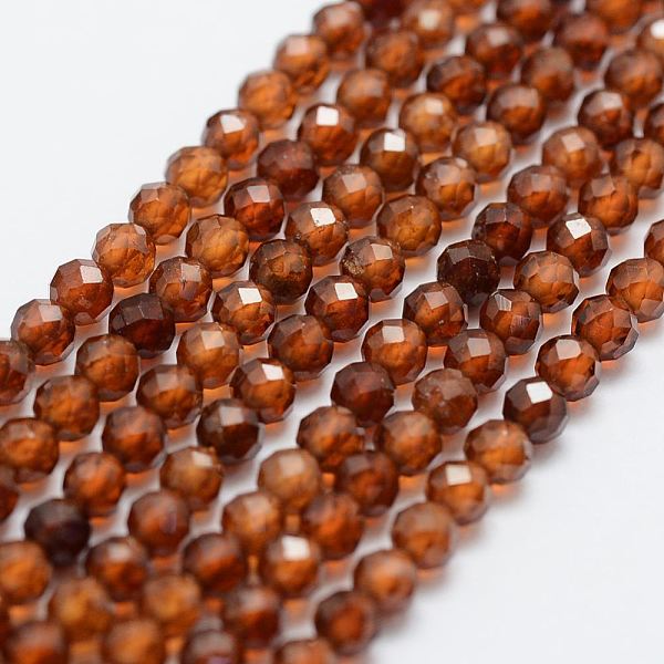 

PandaHall Natural Garnet Bead Strands, Round, Faceted, 4mm, Hole: 0.5mm, about 103~110pcs/strand, 15.3 inch(39cm) Garnet Round